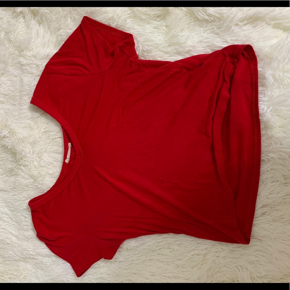 Red Crop top